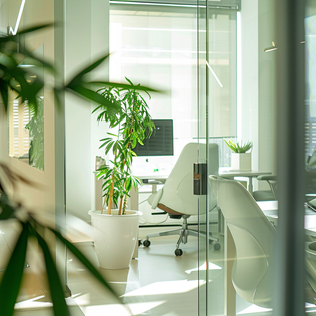 upmedio_Interior_of_an_office_light_and_airy_white_green_closeu_4151bb90-82e8-457b-92da-5963eba341fc